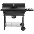thumbnail image 6 of Flamaker Charcoal Grill Barrel style BBQ Charcoal Grill with Three Item Racks Thermometer Double-Layer Chrome-Plated Iron Baking Pan Ash Catcher for Camping Outdoor BBQ, 6 of 6