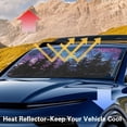 thumbnail image 6 of Xixirimido Car Windshield Sun Shade Universal Fit for SUV Truck Sedan Auto Front Window Sunshade Sun Visor Block UV Rays Keep Cool Car Accessories, Forest Starry Night, 6 of 8