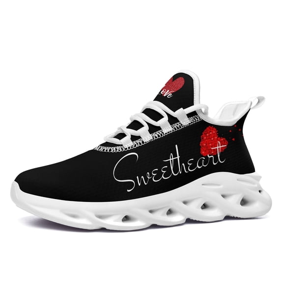 Coolcustomize Women's "Sweetheart" Low-top Sneakers, Lightweight Breathable Trainers with Wide Quarters for Gym/Walking/Casual Attire, Wide Fit Athletic Footwear, Perfect Gifts for Valentine's Day