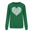thumbnail image 3 of Uootdi Hauts pour Femmes Manches Longues Col Rond Imprimé Graphique Fête de la Saint-Patrick Festivals Sorties Week-Ends Chandails en Molleton Confortables Cadeau, 3 of 6