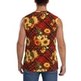 thumbnail image 4 of Saiise Débardeur pour Homme à Carreaux Rouges avec Imprimé Tournesol : T-Shirt Sans Manches Élégant pour Sports Décontractés et Occasions à la Plage - Grand, 4 of 7