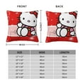 thumbnail image 2 of Hello Kitty Pillow Cover, Square Throw Pillow Cases For Couch Sofa Bed Living Room,Home Decorative, 22"X22", 2 of 9