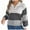 Black, variant on gbyLJF Half-button Knitted Top for Women Lightweight V-neck Hollowed-out Sweater Multicolored Casual Long Sleeve Pullover Top