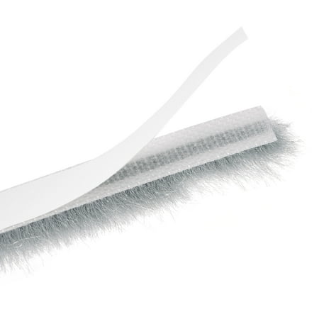 Uxcell Weather Stripping Brush 65ft l x 0.28 W x 0.47 H Self-Adhesive Seal Weatherstrip Sweep Brush Gray for Door Window