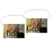 GCKG Mr & Mrs Chair Banner Set Sweet Love Background Chair Sign Garland for Rustic Vintage Wedding Party Chair Decoration