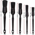 thumbnail image 2 of Car Detailing Brush Set, 5 Pack Auto Black Detail Brushes, Comfortable Grip and Scratch-Free Cleaning Brush for Car Interior or Exterior, Wheels, Tires, Engine Bay, Leather Seats, Door Panels, Emblems, 2 of 5