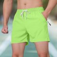 thumbnail image 1 of pstuiky Pantalones cortos para hombre, Pantalones cortos deportivos de entrenamiento físico de color sólido para hombre, transpirables, con bolsillos, estilo crop top, 1 of 3
