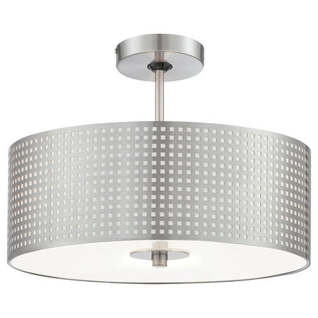 

Kovacs P5747-084 Grid 3 Light 16 Wide Drum Semi-Flush Ceiling Light - Nickel