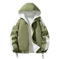 thumbnail image 4 of Christmas Clearance Ofreoo Men's Stitching Drawstring Hooded Slim Fashion Jacket Coat Outwear, 4 of 8
