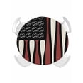 thumbnail image 4 of Independence Day Round Fitted Tablecloth with Elastic Edge, Watercolor U. S. Flag Themed Baseball Sport Waterproof Stretch Table Covers for 45"-54" Tables Wipeable Table Cloth for Outdoor, 4 of 9