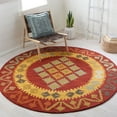 thumbnail image 2 of SAFAVIEH Aspen Edna Tribal Area Rug, Red/Gold, 7' x 7' Round, 2 of 7