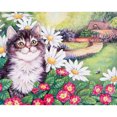 thumbnail image 1 of Pintura de diamante (DE6432) 5D DIY Gato cuadrado en las flores Dibujo 20X30cm FLhrweasw Nuevo, 1 of 1
