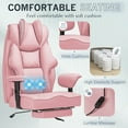 thumbnail image 3 of Homall High Back Executive Office Chair, Big and Tall PU Leather Executive Chair with Footrest – Ergonomic Reclining Computer Desk Chair, Pink, 3 of 7