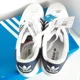thumbnail image 2 of NWB Adi - das Originals Superstar II White Navy Blue Sneakers G17070 size 19 Shoes, 2 of 6