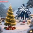 thumbnail image 4 of Whimsical Metal Hanging Christmas Tree Wind Spinner - Festive Garden Decor with Palm Tree Design & Colorful Garlands for Yard, 4 of 7