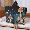 thumbnail image 5 of Colorful Mushroom Eye Black Pattern Hooded Bath Towel，50"x30" for Ages 3 To 12 Kids, Quick Dry Lightweight Soft Microfiber Hood Beach Towel Cover Up for Kids, 5 of 7
