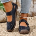 thumbnail image 5 of Xfvqtps Womens Casual Walking Sandals Closed Toe Sandals Hook and Loop Strap Hollow out Breathable Comfortable Shoes, 5 of 9