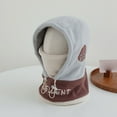 thumbnail image 2 of AWZXDE Childrens Winter Hats Windproof Ear Cover Thickened Integrated Hat Scarf And Piece One Body Wool Warm Cap Grey, 2 of 5