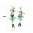 thumbnail image 3 of FLhrweasw Adorno Hada Las Flores Figuritas Resina Artesanal Regalo Cumpleaños Boda (verde), 3 of 9