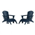thumbnail image 1 of Chaise Adirondack Portside 4 Pièces avec Repose-Pieds Pouf Assorti Bleu Marine, 1 of 7