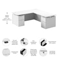 thumbnail image 3 of Scranton & Co Engineered Wood 72W Standing L Desk with Drawers in White, 3 of 8