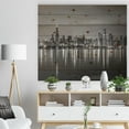 thumbnail image 3 of Design Art - Chicago Skyline at Night Black and White, 3 of 5