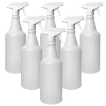 32oz. Plastic Trigger Spray Bottles, Chemical Resistant, Heavy Duty, Commercial, 6-Pack