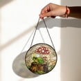 thumbnail image 3 of Frog and Mushroom Stained Glass Suncatcher, Whimsical Forest Decor, Nature Inspired Art, Cottagecore Home Accent, Gift for Nature Lover 1905450195, 3 of 4