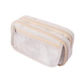 thumbnail image 4 of Estuche multiusos para lápices, papelería, para adultos, niños, niñas, hogar y oficina. Beige, 4 of 9
