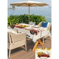 thumbnail image 5 of Outdoor Tablecloth with Umbrella Hole for Patio/Picnic/Party/Camping, Sunflower Truck Waterproof Table Cloth Rectangle Table Cover Washable, Elegant Yellow Floral Summer Botanical (52"x 70"), 5 of 8