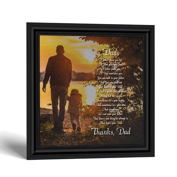 Sentimental Fathers Day Gift Picture Frame, Dad Poem Keepsake