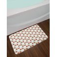 thumbnail image 2 of Motorcycle Bath Mat, Cartoon Scooters Pattern with Pastel Circles Background Doodle, Plush Bathroom Decor Mat with Non Slip Backing, 29.5" X 17.5", Pale Green Vermilion, by Ambesonne, 2 of 2