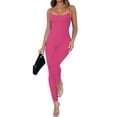 thumbnail image 2 of Bellella Combinaisons pour Femmes Col Rond Pantalon Long Combinaison Extensible Décontractée Bretelles Spaghetti une Pièce Femme 2831 Rose Rouge G, 2 of 4