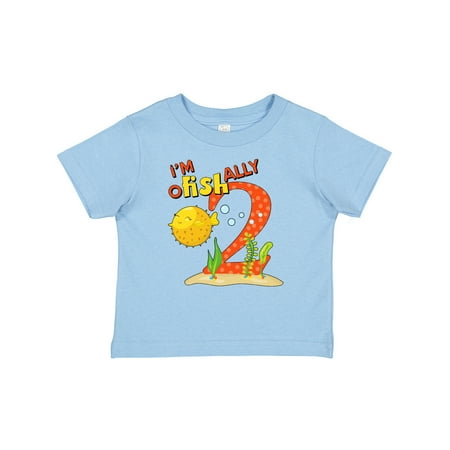 

Inktastic I m O-Fish-Ally Two- Cute Puffer Fish Second Birthday Gift Baby Boy or Baby Girl T-Shirt