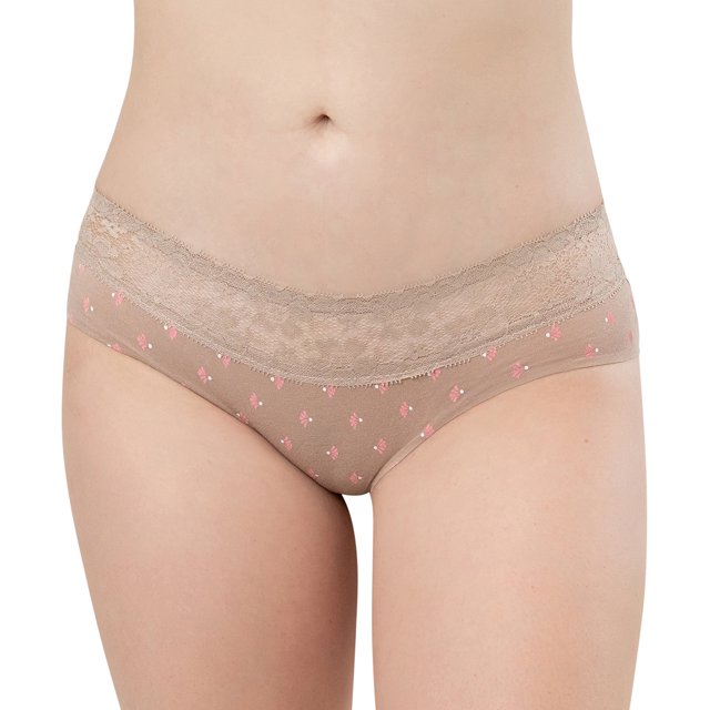 Paquete de Pantaletas Adda Lingerie Modelo Courtney, en Algodón sin costuras, cintura de encaje