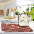 thumbnail image 5 of Christmas Cute Santa Claus Snowman Deer Dish Drying Mat Reversible Microfiber Kitchen Dish Mat Super Absorbent Dish Drainer Mat for Kitchen Counter, 18"x24", 5 of 7