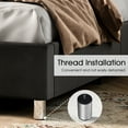 thumbnail image 6 of Merluxy Queen Bed Frame Upholstered Bed Wingback Headboard Velvet Tufted Diamond Button/No Box Spring Needed/Easy Assembly/Black, 6 of 8