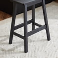 thumbnail image 6 of Hassch Saddle-Seat Kitchen Counter Barstools Set of 2, 24.2-Inch Height, Solid Wood Backless Pub Stools, Easy to Assemble, Black, 6 of 10