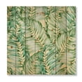 thumbnail image 3 of Designart 'Tropical Green Leaves of Monstera' Tropical Print on Natural Pine Wood, 3 of 5