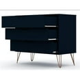 thumbnail image 4 of Pemberly Row 3-Drawer Mid-Century Wood Dresser in Tatiana Midnight Blue, 4 of 10