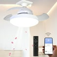 thumbnail image 6 of E27 Socket Ceiling Fan Light with LED Light Ceiling Fan Lamp 48W Ceiling Light Suitable for Bedroom and Kitchen Use, 6 of 21