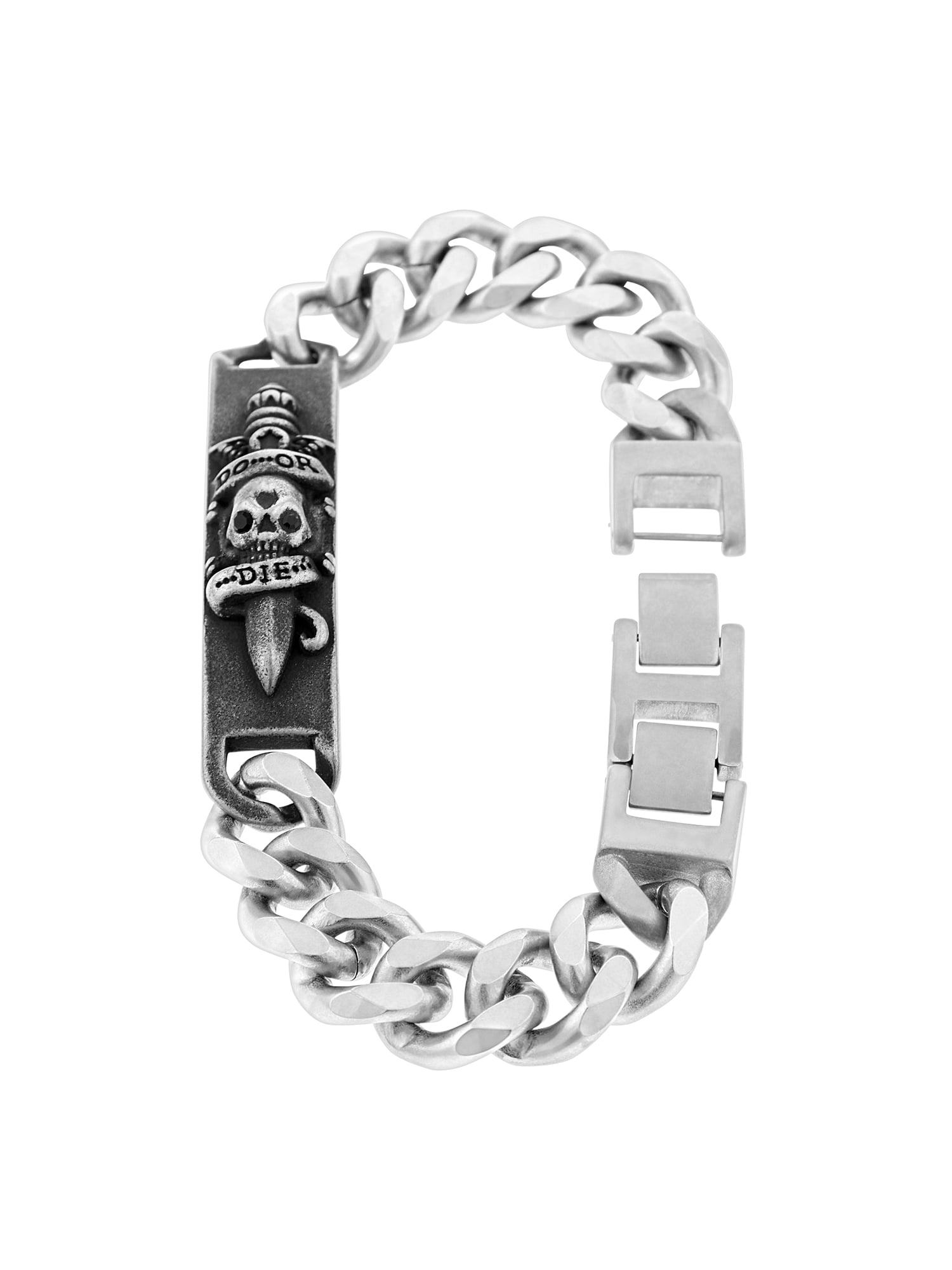 最終値下げ Ed Hardy スカルチェーンブレスレット Ed Hardy - Brandclub - Men's Stainless Steel Antique Silver-Tone
