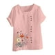 thumbnail image 4 of Vestidos Casuales Para Mujer, Blusas De Mujer De Moda Blusa informal de lino con cuello redondo, manga corta y botones para mujer, 4 of 4