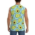 thumbnail image 4 of Gaeub Avocado and Hearts Men's Sleeveless Muscle Shirts Workout Tank Tops, Odor Protection and Comfortable - Small, 4 of 8