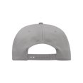 thumbnail image 2 of Cotton Twill Flat Bill 6 Panel Mid Profile Snapback Hat, Gray, 2 of 2