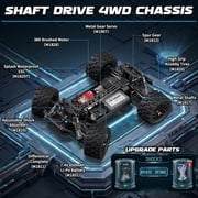 HAIBOXING 1:18 Scale 4WD Waterproof Off-Road RC Truck - 36 km/h High Speed RC Car with 2 Li-Po Batteries, Remote Control Car for Kids and Adults
