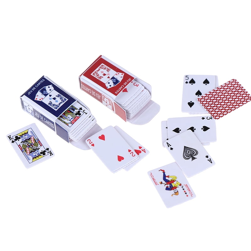 Lovely paper model poker miniature poker model 1:12 dollhouse accessories YE 