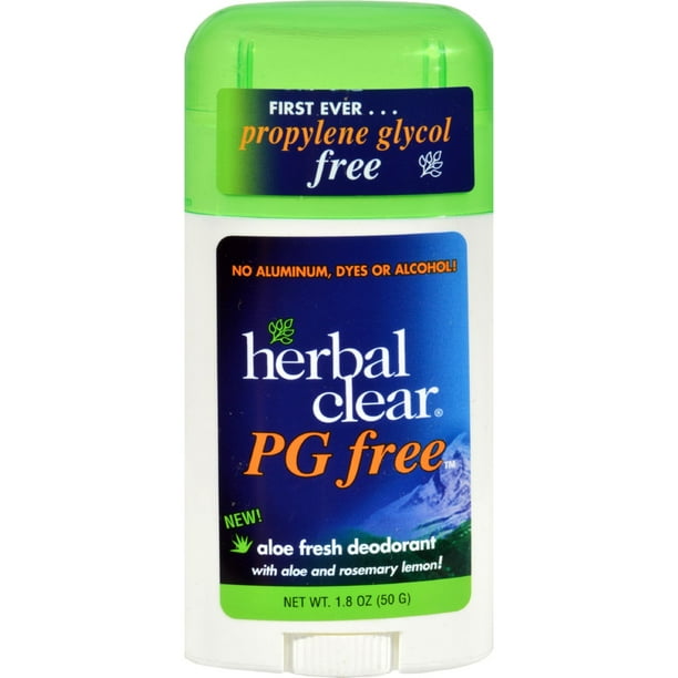 Herbal Clear Deodorant Stick Aloe Fresh Pg Free 1.8 oz Walmart