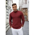 thumbnail image 4 of COOFANDY Men's Mock Turtleneck Sweaters Long Sleeve Casual Knit Shirts Half Neck Thermal Lightweight Pullover Sweater, 4 of 9