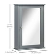 thumbnail image 3 of kleankin Bathroom Mirror Cabinet, Wall Mounted Medicine Cabinet w/ Shelves, 3 of 10